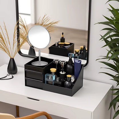 Bathroom Countertop Organizer with Drawers Cologne Organizer for Men, Cologne Holder for Dresser, Perfume Stand,
